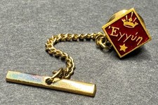 Tiny Vintage Sigma Phi Epsilon Èyyún Fraternity Pledge Pin Hat Tie Pin & Chain