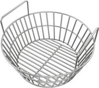 Stainless Charcoal Basket for Large Big Green Egg Grill, 14 Inch Charcoal Grill