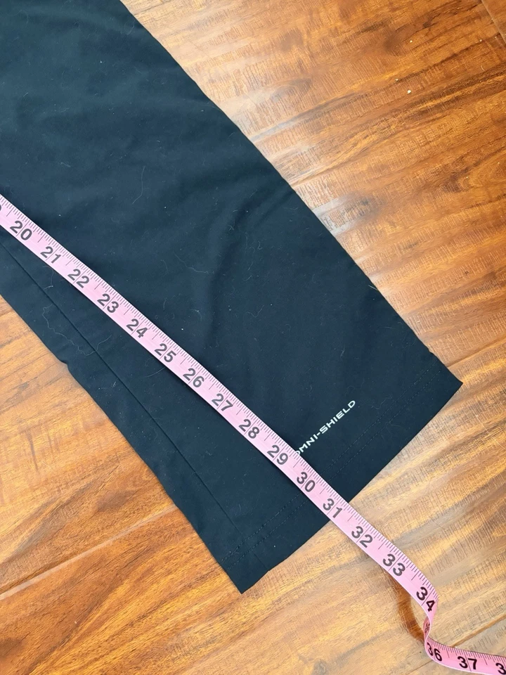 Pantalones negros Columbia tiro medio para mujer talla 10 regular senderismo aire libre nailon Foto 3 de 4