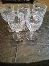 MIKASA ITALIAN COUNTRYSIDE LOT OF 5 WATER/WINE GOBLETS 5"