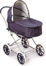 English Style Doll Stroller - Adjustable Canopy Classic Doll Pram - Fits 18 to 2