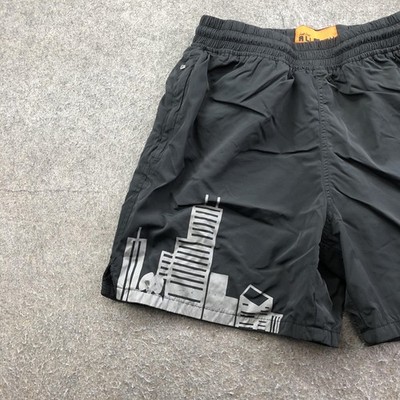 Just Don Shorts Mens Medium Black Windbreaker All City Skyline 7