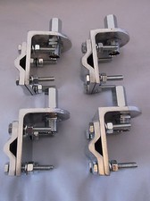 4 CB HAM RADIO ANTENNA 3 WAY ALUMINUM MIRROR MOUNT BRACKET 3/8 X 24 STUD SO239