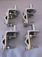 4 CB HAM RADIO ANTENNA 3 WAY ALUMINUM MIRROR MOUNT BRACKET 3/8 X 24 STUD SO239