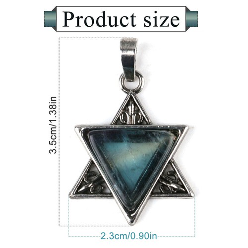 Crystal Star Pendulum Gemstone Quartz Chakra Healing Reiki Dowsing Pendant - Picture 3 of 33