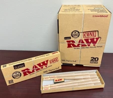 RAW Classic 98 Special 12 Packs of 20 cones-Full Box -Factory Case Box NEW
