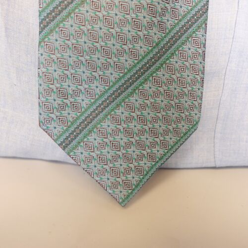 Neck Tie Mens Native Fair Isle Nordic Silk Blue Aztec Light Daniel De Fasson - Picture 2 of 9