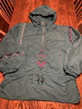 Vintage 90’s Kaelin Women’s Ski Jacket Anorak Pullover 1/2 Zip Geometric Size 8