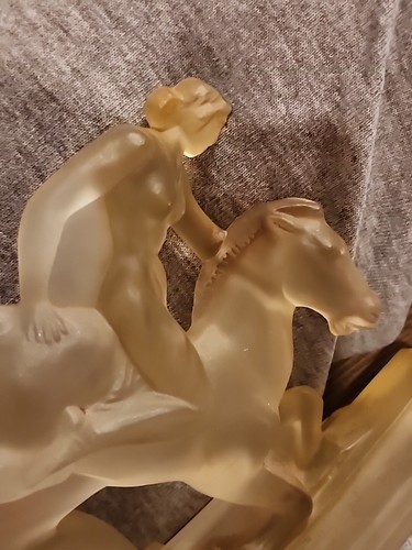K.R. Haley Satin Glass Lady Godiva - Horse And Rider - Bookend ONE ONLY - Picture 9 of 10