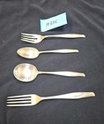 Four Piece Place Setting of Alvin Sterling Silver Spring Bud Pattern 144+ grams