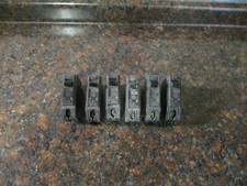 LOT OF 6 USED GE 20-Amp Bolt-On Circuit Breaker 1-Pole Type THQB 120/240V