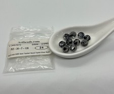 Swarovski 5000 8mm Round Crystal Beads Silver Night Lot of 20 Vintage