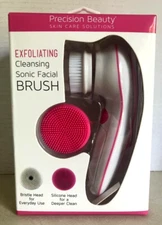PRECISION BEAUTY EXFOLIATING CLEANSING SONIC FACIAL BRUSH -NEW