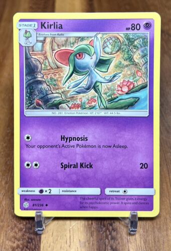 Tarjeta de Pokémon Kirlia 81/236 Non Holo Poco Común Sol y Luna Eclipse Cósmico Casi Nueva - Imagen 1 de 2