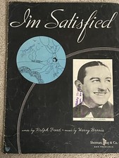 1934 I'M SATISFIED Vintage Sheet Music JAN GARBER by Harry Barris, Ralph Freed