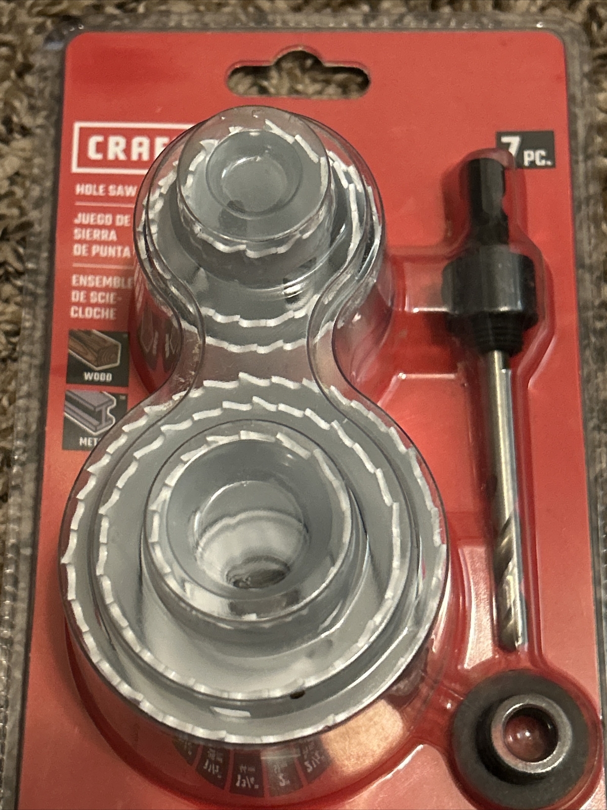 Craftsman Hole Saw Kit 7-piece CMAH1SET7 (lot 9138) for sale  