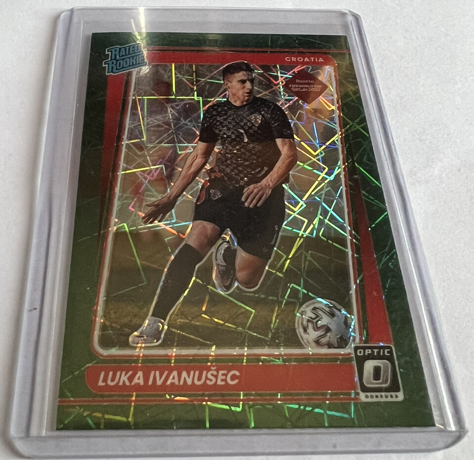 2021-22 Donruss Optic Luka Ivanusec #200 Rated Rookie Green Velocity Prizm