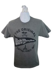 Official Walt Disney World Parks 1971 Mickey Mouse Hanes Grey Tshirt Size Small