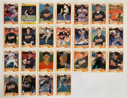 Baltimore Orioles 1988, 1989, 1990, 1991, 1992 Fleer Team Set Lot (5 sets) - Picture 4 of 6