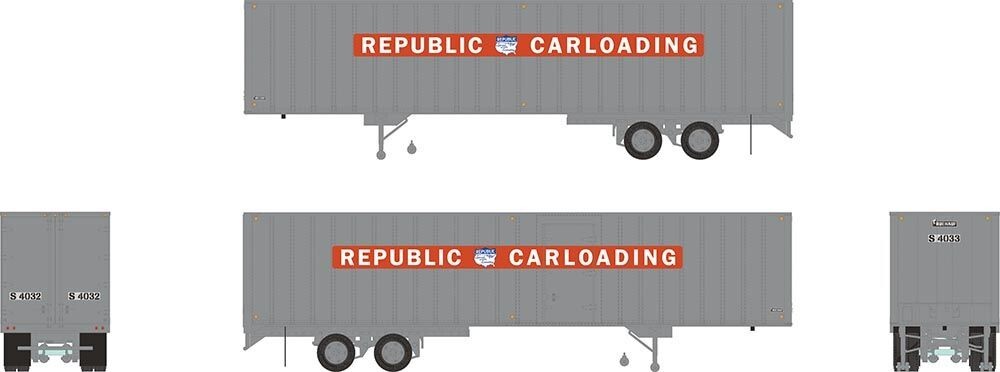 Rapido HO 40' Fruehauf Exterior-Post Volume Van - Republic Carloading: #S 4037