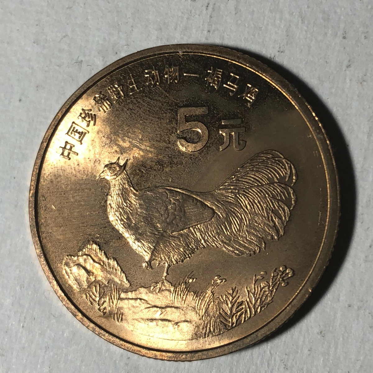 2031.［中国・珍品】1998年5元　銅貨　硬貨　動物 希少】【銀行振込割引なし】【会員様割引なし】1998年 中国パンダ金貨