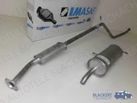 Imasaf Auspuffset Ab Kat für Peugeot 307 1.6 16V 80KW 2000- | Mitteltopf+Endtopf