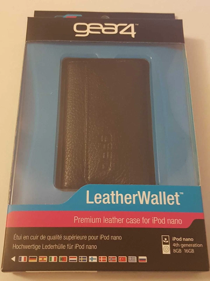 Gear4 Black Genuine Leather Case For iPod Nano 4th Gen 8GB  16GB   - Image 2 of 3