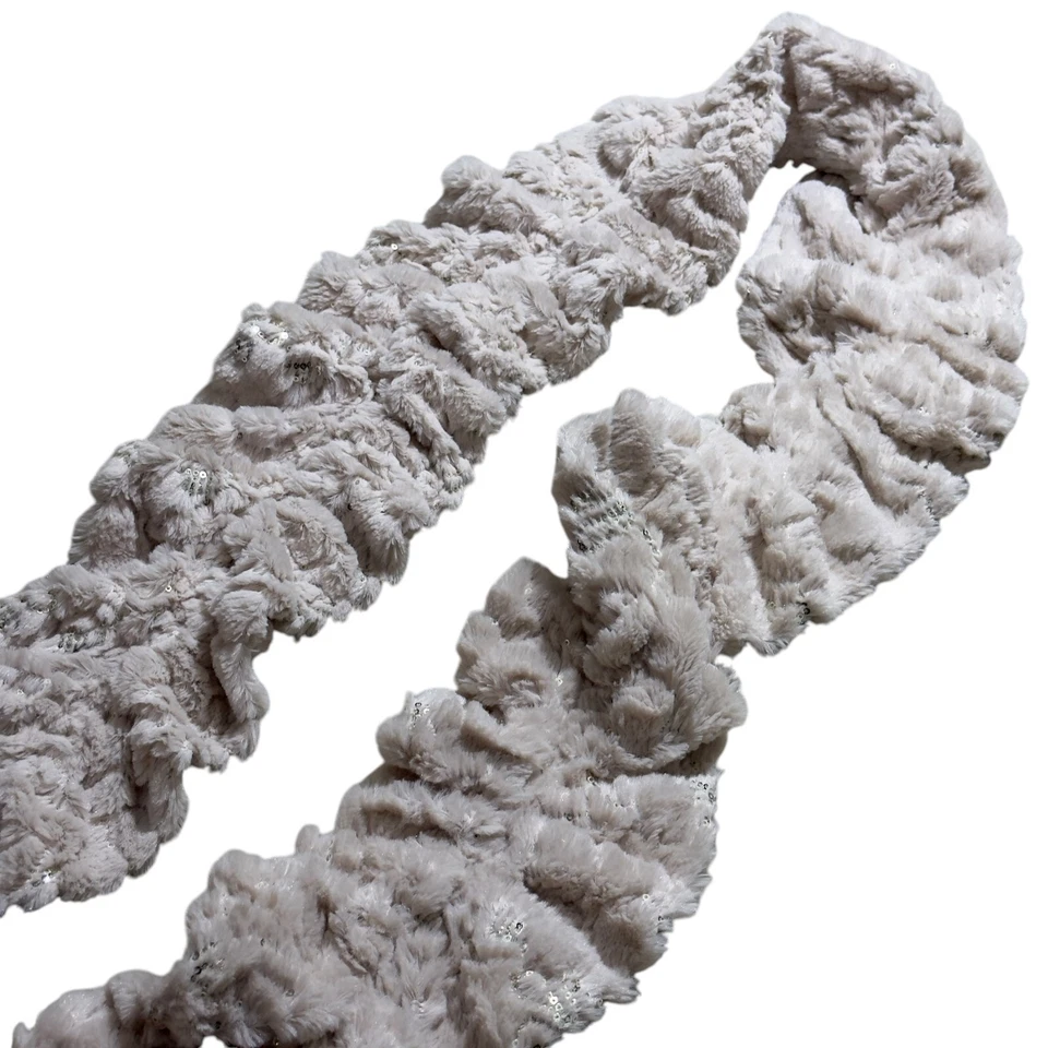 Joan Rivers Bufanda Para Mujer Marfil Imitación Piel Lentejuelas Súper Suave Cuello Calentador Talla Única Foto 2 de 4