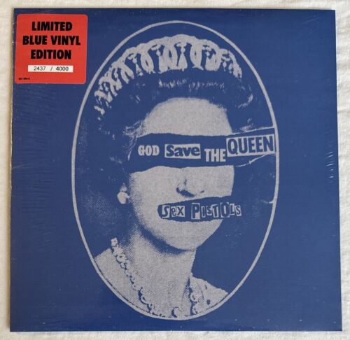Sex Pistols -God Save The Queen- Rare UK Blue Vinyl 7" Numbered, SEALED (Record) - Picture 2 of 4