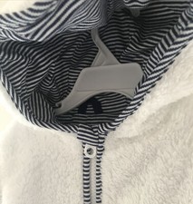Image of Joules 3-6 Months Cream Sheep Designed Fleece Hooded Lined Jacket