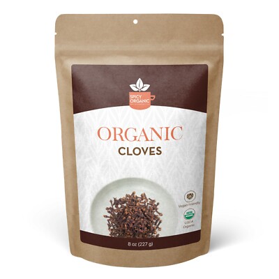 Organic Whole Cloves, 8 oz - Non-GMO Clove Seed Spice for Savory Dishes