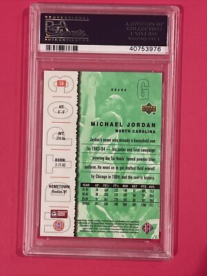 2003-04 Upper Deck UD Top Prospects Michael Jordan #58 PSA 10 HOF
