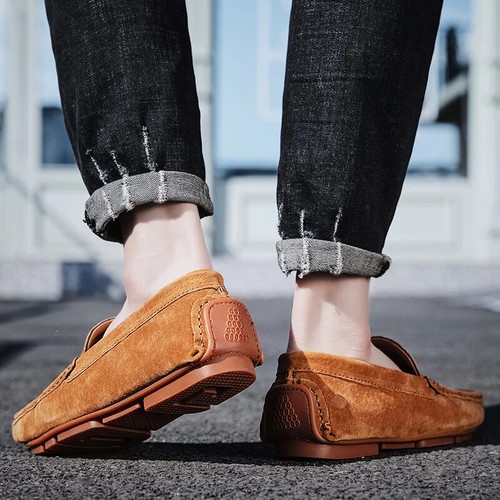 Men's Loafers Driving Boat Shoes Breathable Slip-on Casual Flats Moccasins Shoes - Picture 16 of 30