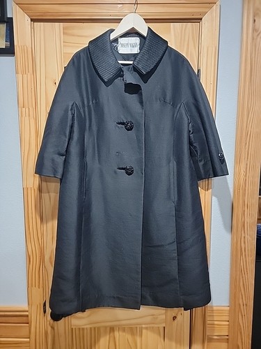 Vintage Joseph Magnin Coat Wool Silk Womens Opera Union Rockabilly Betsey 1950s