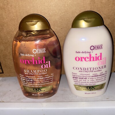 NEW OGX Fade Defying Orchid Oil Shampoo & Conditioner 13oz With UVA/UVB
