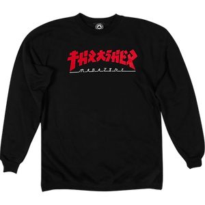 thrasher shirt black and red