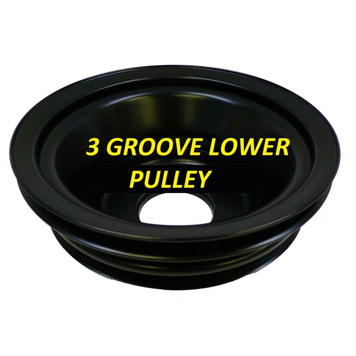 Black Big Block Chevy Pulley Kit 2V Crankshaft Pulley and 2V Water Pump Pulley - LWP