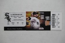 CHICAGO WHITE SOX VS BOSTON RED SOX 5/22/2013 FULL TICKET ~ JOHN DANKS