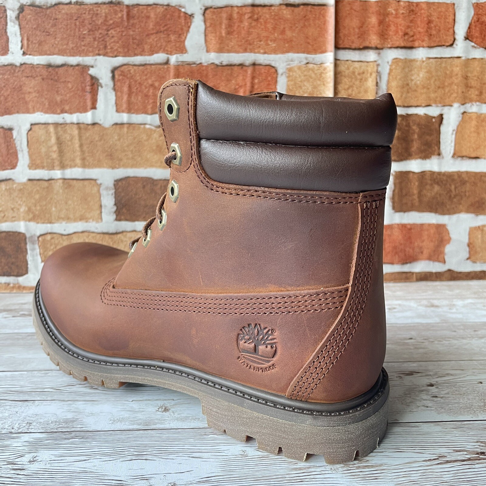New Women's Timberland Waterville 6in WP Boot - Medium Brown, Full Grain, Size 8.5+ Box Included image 2