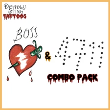 Rocky Horror Frank N Furter BOSS and 4711 Temporary Tattoos (Combo Pack)