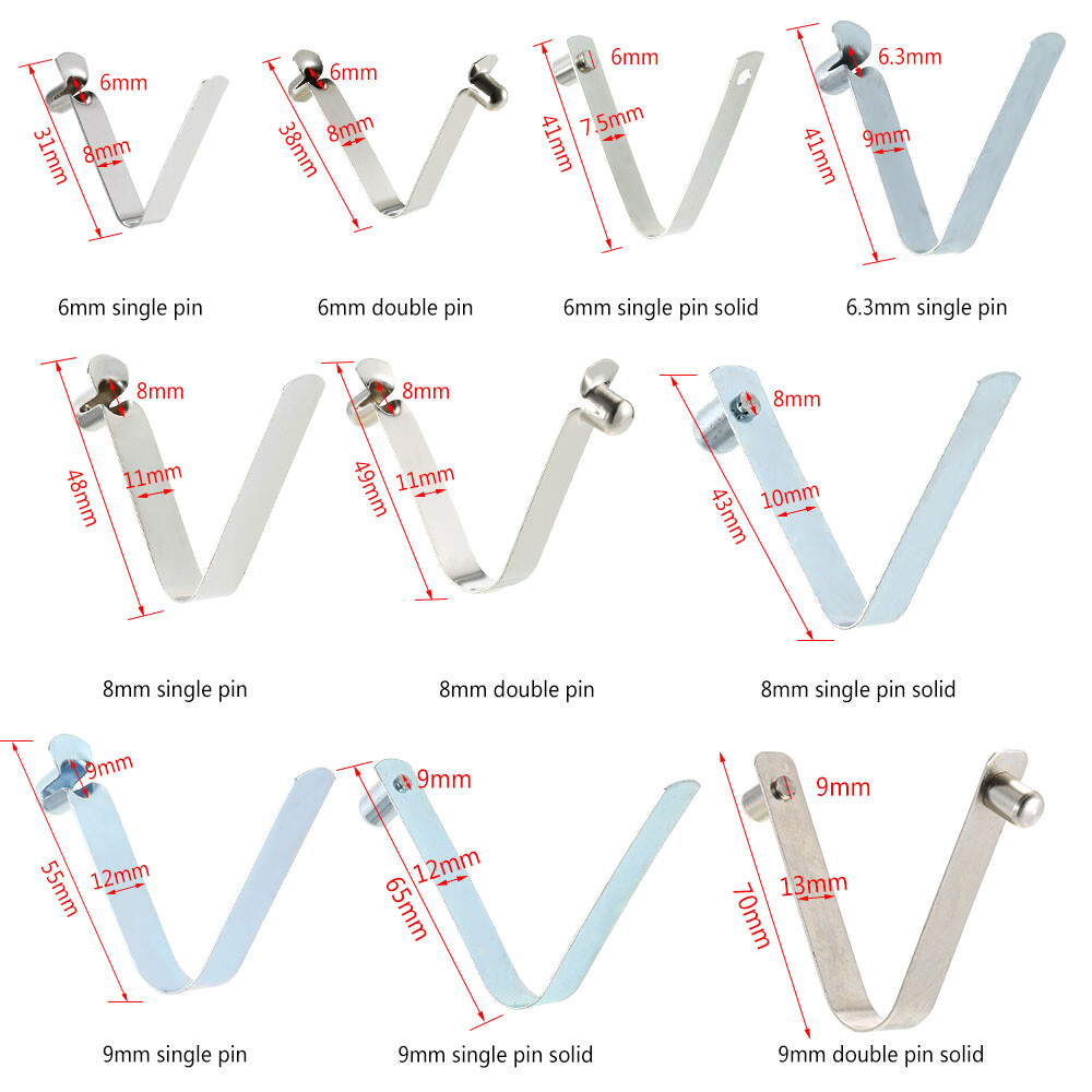 6pcs Kayak Paddle Spring Clips Tent  Clips Push Button Spring Snap Clip J9C3