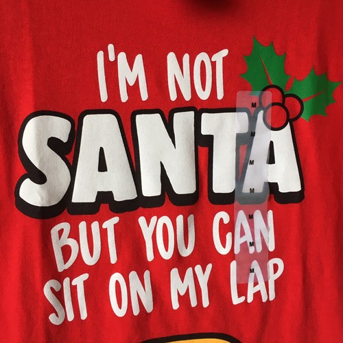 T-shirt I’m Not Babbo Natale rossa bianca nera nuova con etichetta uomo taglia M Delta Pro   - Foto 2 di 8
