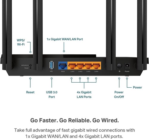 **NEW - TP-Link AX3000 Dual Band Gigabit Wi-Fi 6 Router, Archer AX55 - Photo 2/8