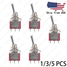 Guitar or AMP DPDT 3 Way 6 Pins ON ON ON Toggle Switch Sealed Mini Toggle