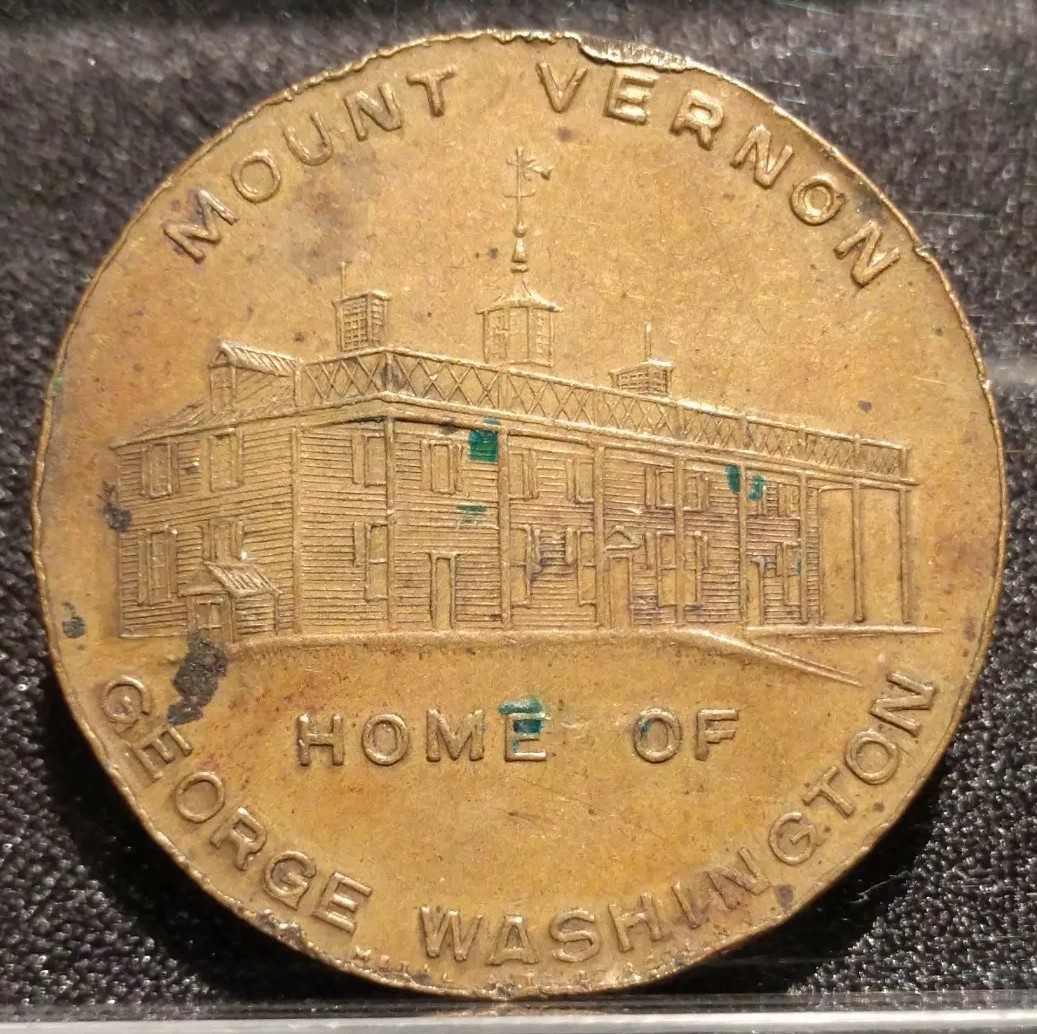 1932 HOME OF WASHINGTON MOUNT VERNON COIN MEDAL TOKEN