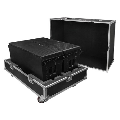 Sound Town 2x ZETHUS-210B Dual 10'' Passive Line Array + Flight Case Z210BX2-IFC