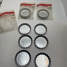 Vintage Hoan Tin 3.5" Individual Tartlets Quiche Pans Made in France 18 Pans New
