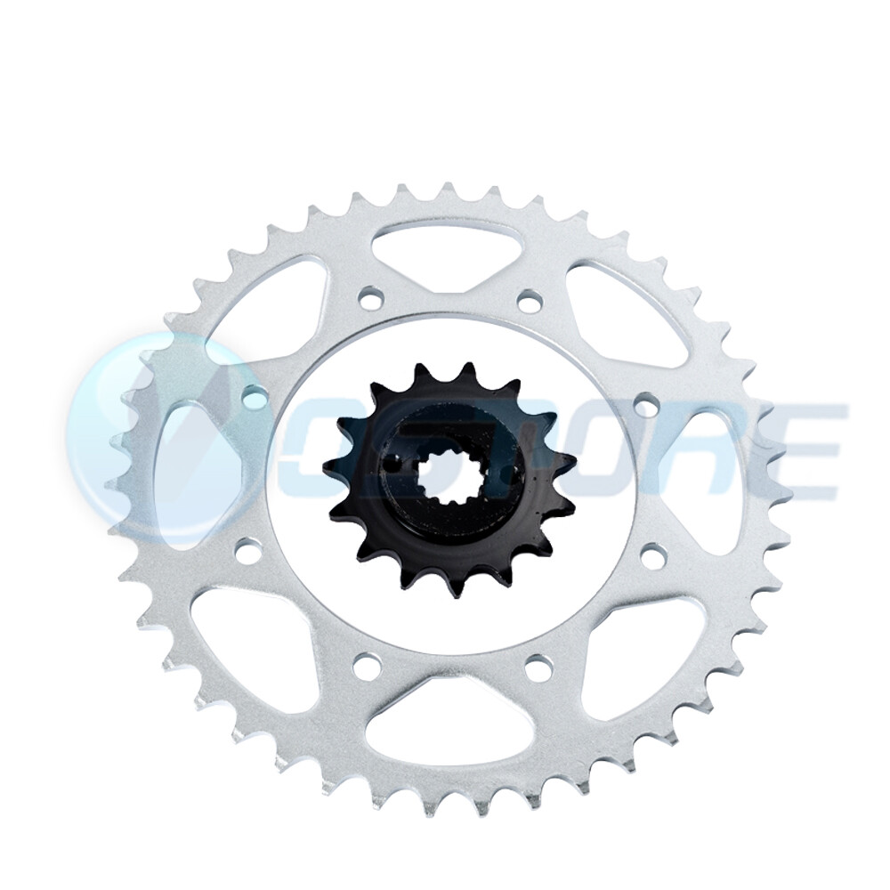 Green O-Ring Drive Chain & Sprocket Kit For Kawasaki KL650 KLR650A 1990 - Foto 4