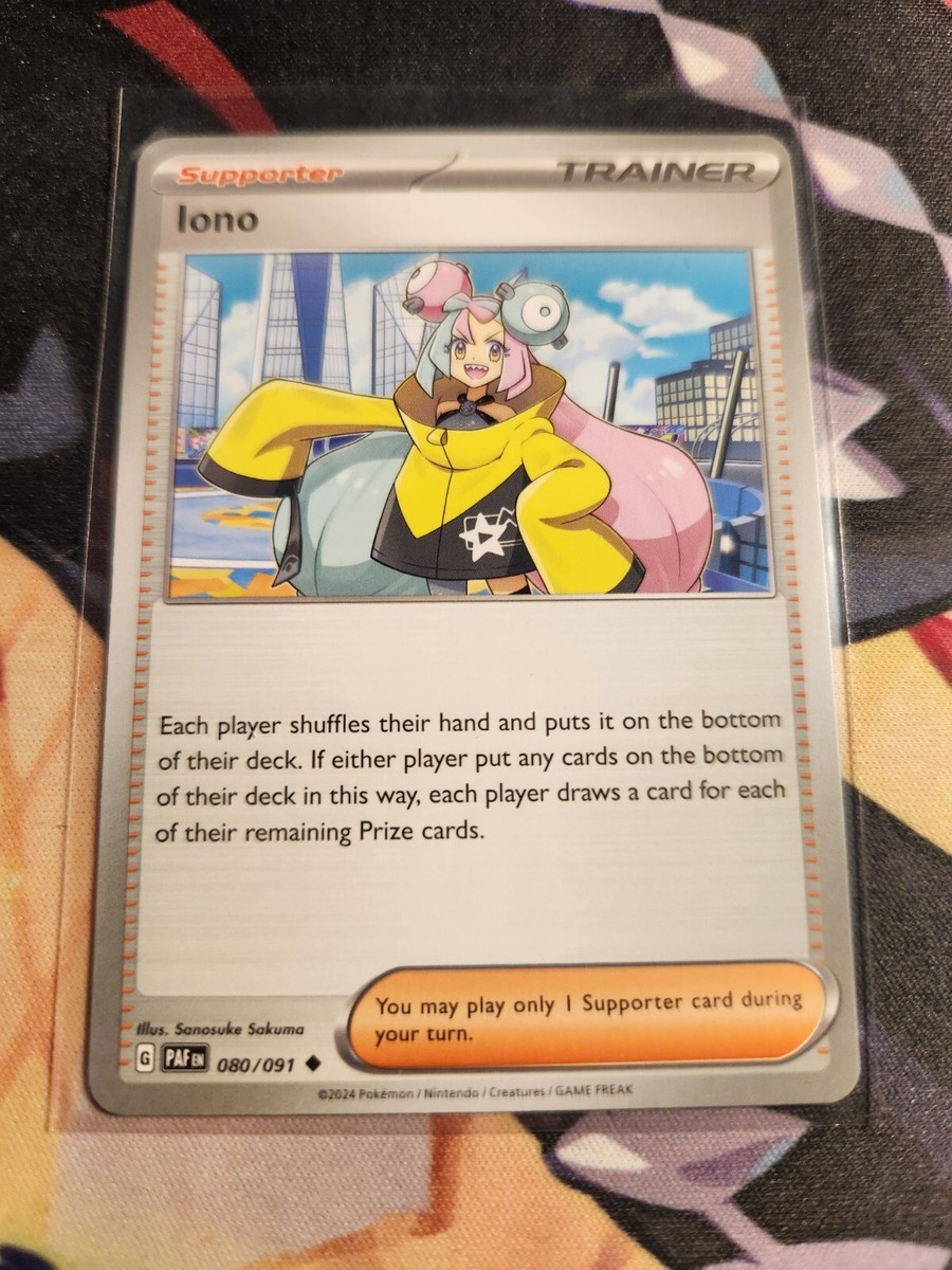 Pokmon TCG Iono 080/091 SV4.5 Paldean Fates Uncommon Trainer Pokmon TCG Iono 080/091 SV4.5 Paldean Fates Uncommon Trainer