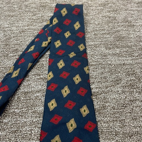 Corbata de caña Austin seda pura 100 % diamante geométrico para hombre prendas de cuello vintage 54" de largo - Imagen 6 de 11